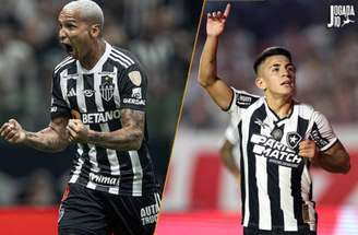 Fotos: Pedro Souza /Atlético e Vitor Silva/Botafogo - Legenda: Deyverson e Almada foram protagonistas na semana