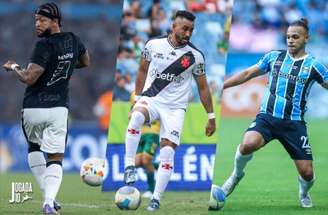 Fotos: Rodrigo Coca/Agência Corinthians, Dikran Sahagian/Vasco e Lucas Uebel/Grêmio - Legenda: Depay, Payet e Braithwaite mostram que o Brasil paga bem