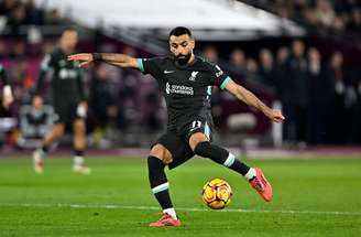 Mohamed Salah (Liverpool) durante jogo contra o West Ham, no dia 29.12.2024 