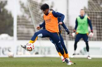 Foto; Divulgação/Real Madrid - Legenda: Endrick pode ganhar oportunidade como titularonabet afiliadosjogo da Copa do Rei