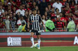 Júnior Santos comemorando o título da Libertadores, em final contra o Galo –