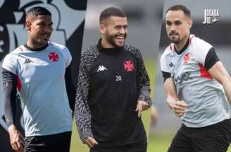 - Fotos: Leandro Amorim/Daniel Ramalho/Vasco - Legenda: Zé Gabriel, De Lucca e Serginho estão fora dos planos do Vasco para 2025