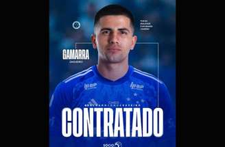 Divulgação / Cruzeiro - Legenda: Gamarra assinou contrato com o Cruzeiro