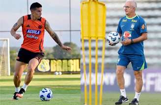 Fotos: Divulgação / FCF e Rafael Ribeiro / CBF - Legenda: Dorival e James se reencontram pela segunda vez após atrito no São Paulo