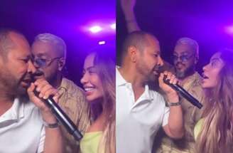 Neymar pai e Rafaella Santos soltam a voz em show do Belo