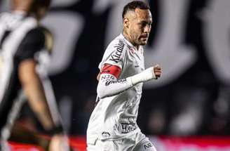 Neymar durante apresentação pelo Santos –