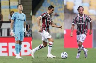 Fotos: Lucas Merçon e Marcelo Gonçalves/Fluminense - Legenda: Alguns jogadores do Fluminense têm contrato até o fim da temporada