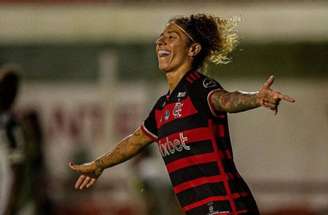 Divulgação/CBF - Legenda: Cristiane marcou o primeiro gol do Flamengo