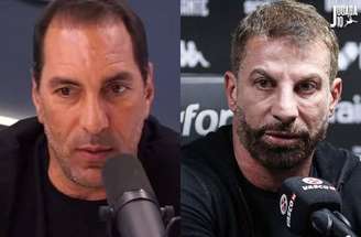 Fotos: Reprodução/Dikran Sahagian/Vasco - Legenda: Edmundo e Pedrinho