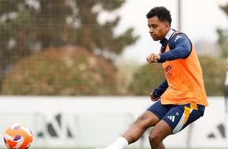Rodrygo em treino do Real Madrid