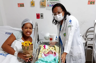 Iria Nilza deu à luz uma menina sem saber que estava grávida