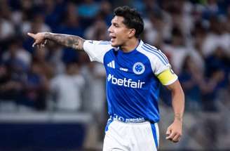 Lucas Romero em partida contra o Palmeiras –