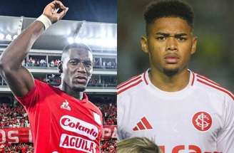 Fotos: Divulgação / America de Cali e Ricardo Duarte / Internacional - Legenda: Brayan Medina e Victor Gabriel seguem em pauta no Cruzeiro