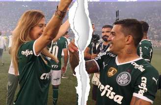 Dudu e Leila Pereira durante a comemoração do título Paulista de 2022 –