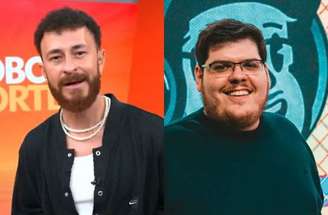 Fotos: Reprodução - Legenda: Fred Bruno (esquerda) deverá ser concorrente de Casimiro Miguel (direita) em novo projeto digital no esporte da Globo
