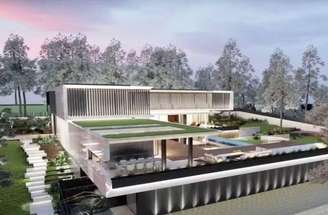 Fachada da futura mansão do Cristiano Ronaldo em Português.