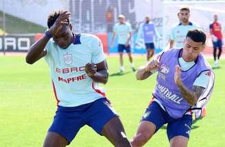 Técnico Luis de la Fuente durante preparação da Espanha –
