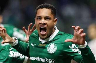 Cesar Greco / Palmeiras - Legenda: Atacante marcou dois gols na vitória do Palmeiras por 5 a 1 sobre o Red Bull Bragantino