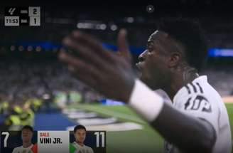 “Eu? Vai tomar no ….”  esbraveja Vini em direção ao técnico Xabi Alonso ao ser substituído no segundo tempo no “El Clasico”. reprodução de video/espn