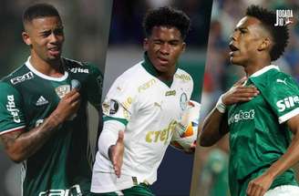 - Fotos: Cesar Greco / Palmeiras - Legenda: Gabriel Jesus, Endrick e Estêvão são três das joias da base do Palmeiras