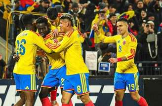 Jogadores da Colômbia durante treinamento nos Estados Unidos –