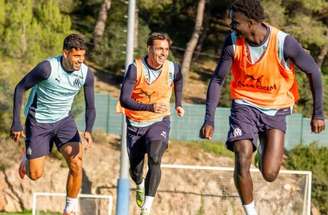 Greenwood durante atividade de preparação do Olympique de Marselha –