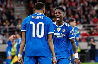 Mbappé marcou dois gols com passe de Vini Jr –