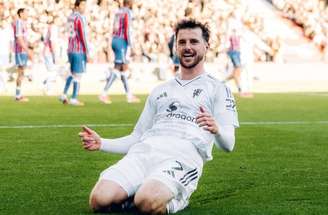 Mason Mount comemora o gol que garantiu a vitória do United