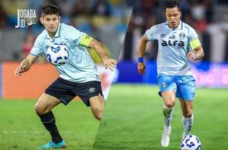 Fotos: Lucas Uebel | Grêmio FBPA - Legenda: Marlon (direita) e Kannemann (esquerda) receberam punições por ocorrências no duelo contra o Bragantino. O lateral-esquerdo pegou dois jogos de suspensão e o zagueiro apenas um