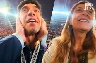 Presidente da Conmebol parabenizou dupla alviverde pela campanha – Fotos: Reprodução Instagram @alejandrodominguezws