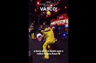 Storie de Gustavo Goes após a classificação do Vasco –