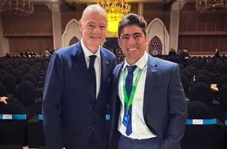 Samir Xaud e o CEO do Botafogo, Thairo Arruda –