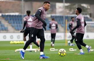 Vini Jr durante treinamento do Real Madrid –