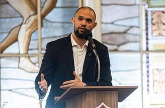 O presidente Mattheus Montenegro e o vice-presidente Ricardo Tenório tomaram a posse nesta sexta-feira (19/12/2025), no Salão Nobre, em Laranjeiras. –