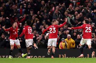 Matheus Cunha tenta finalização para o Manchester United – Stu Forster/Getty Images