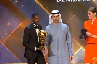 Dembélé vence prêmio de melhor jogador pelo Globe Soccer Awards –
