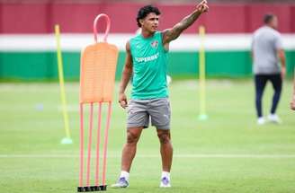 Keven em treino do Fluminense –