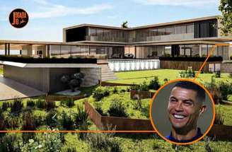 Mansão tem 3 mil metros quadrados, quase metade de um campo de futebol –