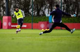 Atividade de preparação do City antes do clássico em Old Trafford –