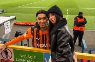 Léo Moura ao lado de sua esposa, com quem tem parceria desde os 18 anos –