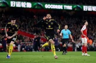 Michael Carrick durante a vitória sobre o Arsenal –