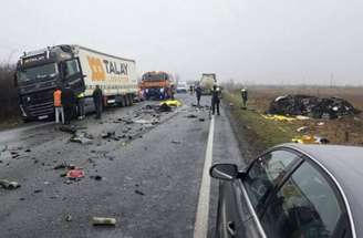 Imagens do acidente na Romênia –