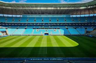 AlfaBet, antiga patrocinadora master do Grêmio – Lucas Uebel / Grêmio