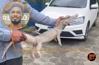 Jacaré no meio do treino do Nacional-AM –