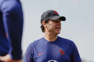 Pochettino durante treinamento com a seleção dos Estados Unidos –