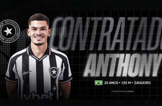 Anthony é o novo reforço do Botafogo para 2026 –