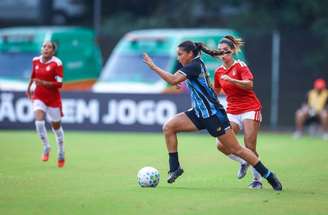 Internacional e Grêmio duelaram neste sábado (28) pelo Campeonato Brasileiro feminino – Lucas Uebel/Grêmio FBPA