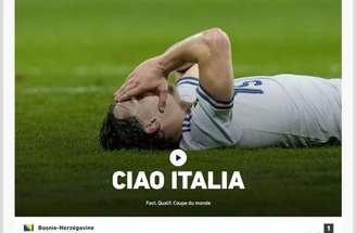 Gazzetta dello Sport lamenta a eliminação na repescagem europeia para a Copa.