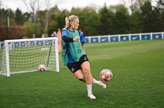 Jogadoras do Arsenal durante treinamento da equipe –