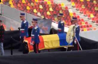 Funeral do técnico Mircea Lucescu, no Estádio Nacional de Bucareste, na Romênia – Reprodução de video